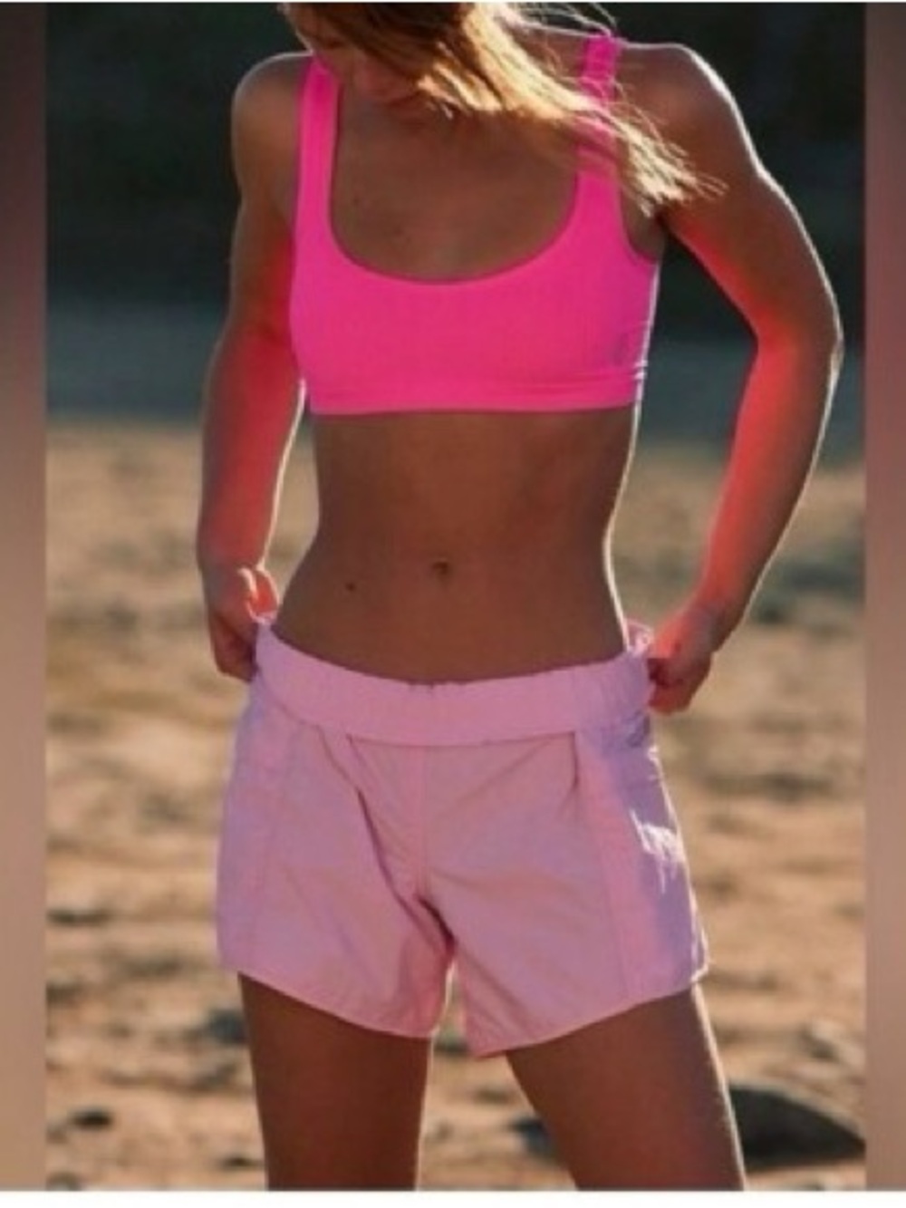 free people movement pink in the wild shorts small